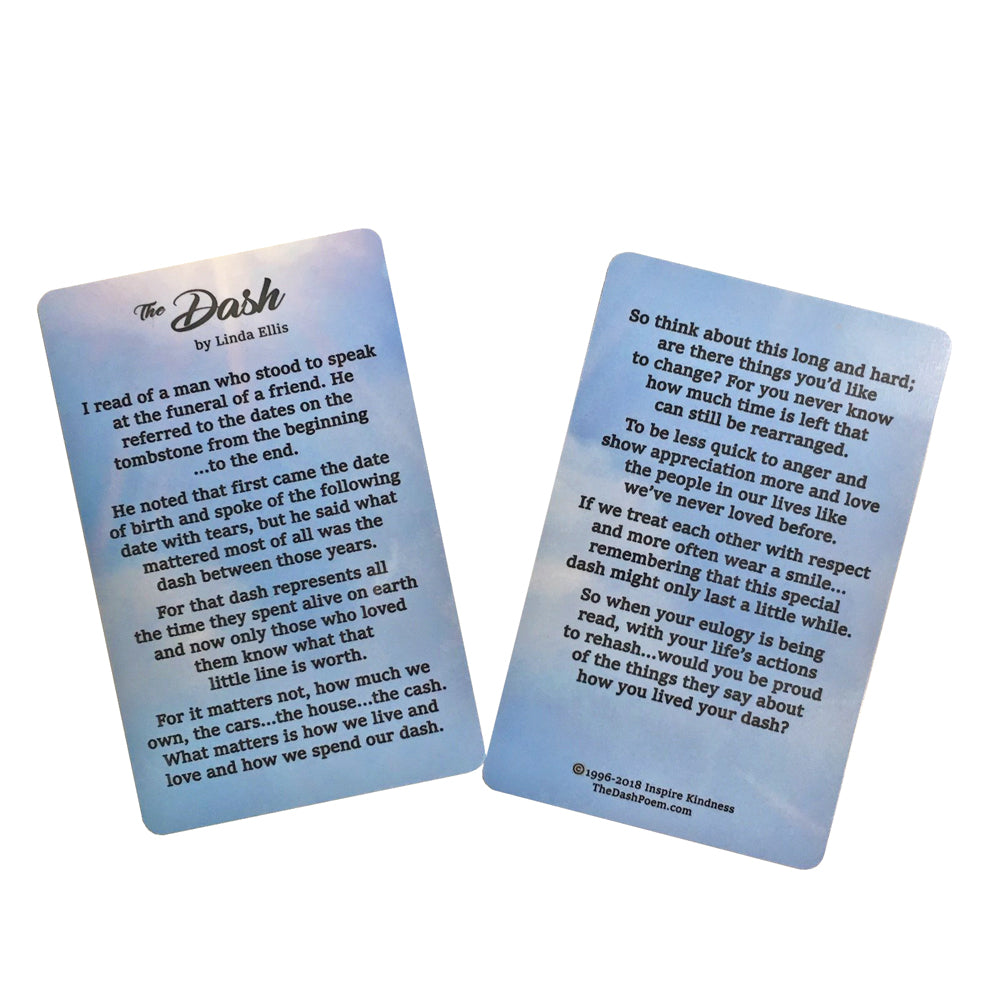 Dash Poem Reminder Cards (pkg of 25)