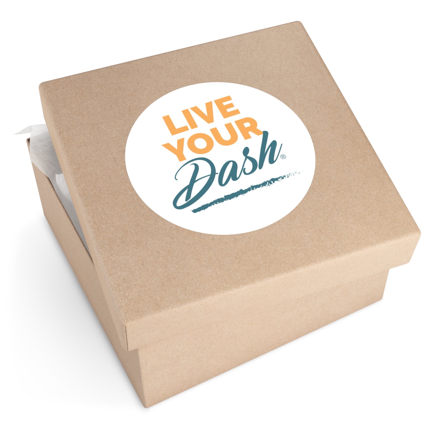 Live Your Dash Round Stickers, Indoor\Outdoor