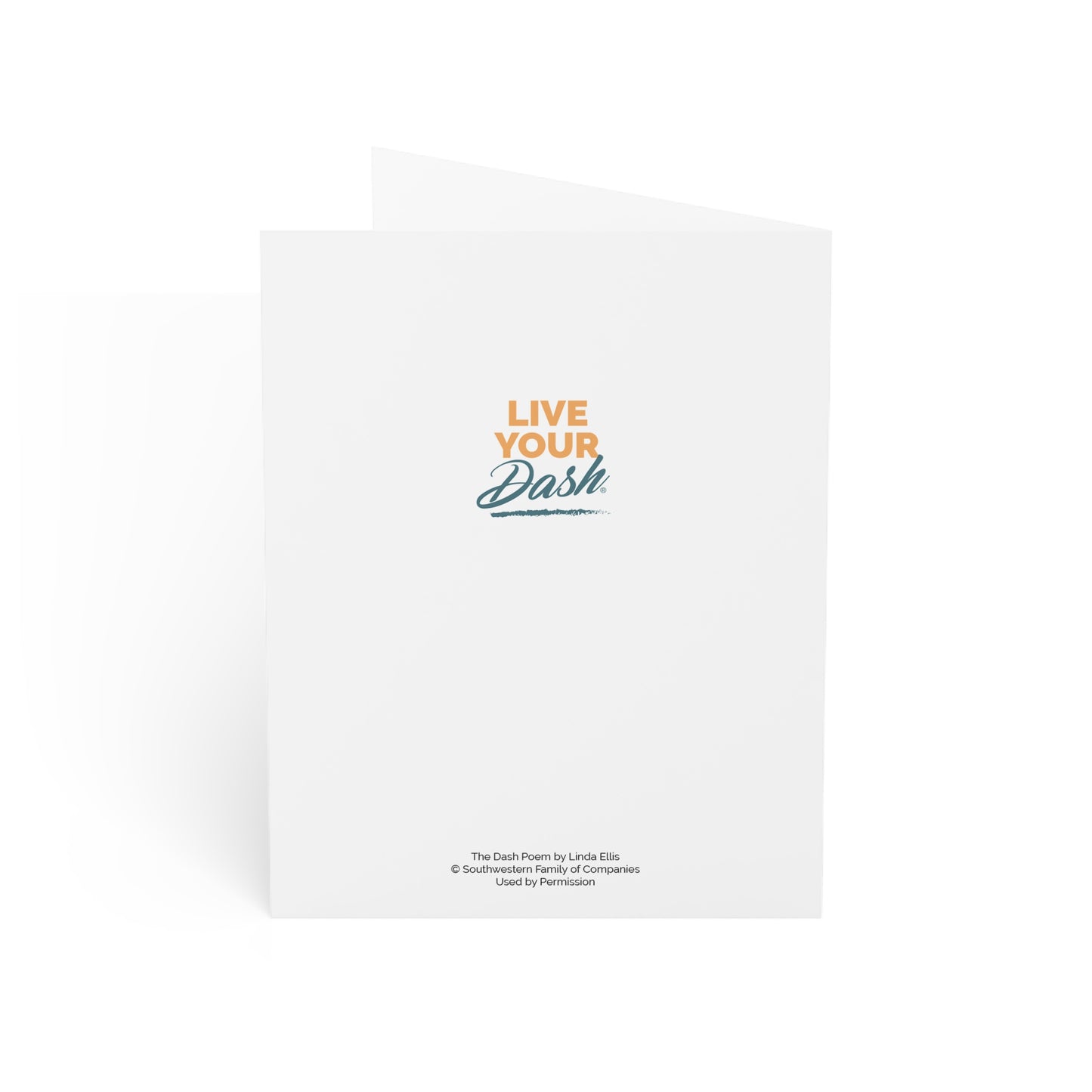 Live Your Dash / Dash Poem Classic Greeting Card (Pack of 1, 10, 30, 50)