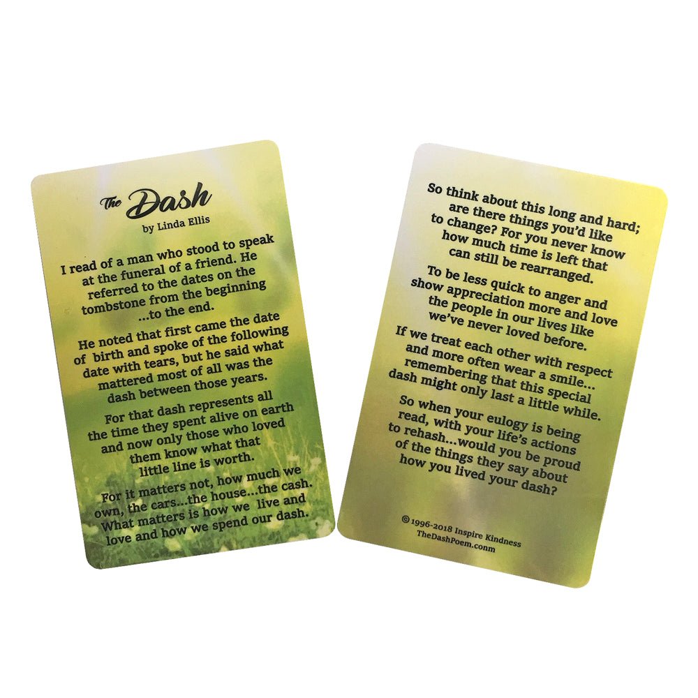 Dash Poem Reminder Cards (pkg of 25)